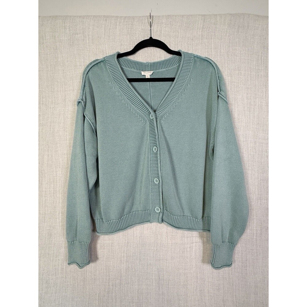 Anthropologie Pilcro Cropped Cotton Cardigan V-neck Sweater Women’s S Green